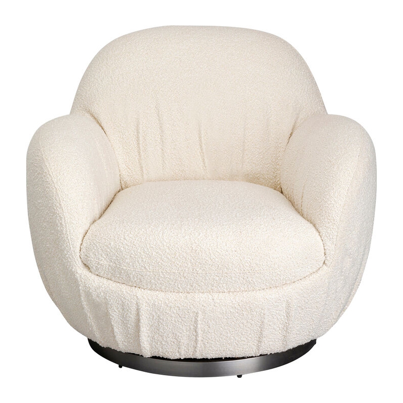Fotel obrotowy Nube boucle kremowy - Kare