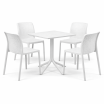 Zestaw stół Clip + 4 krzesła Bit bianco - Nardi