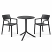 Zestaw stół Spritz + 2 krzesła Trill Arm anthracite - Nardi