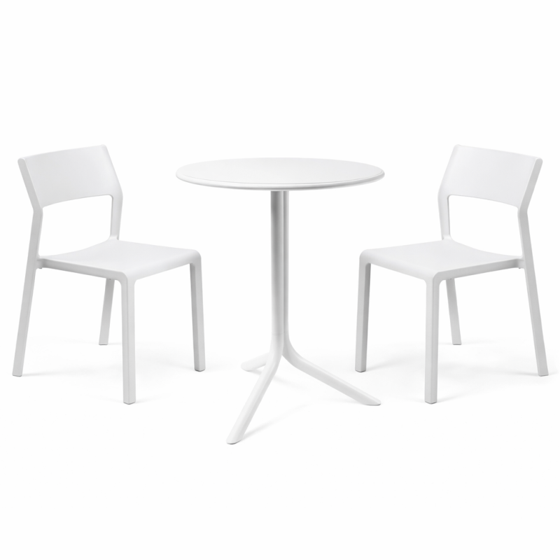 Zestaw stół Spritz + 2 krzesła Trill bianco - Nardi