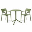 Zestaw stół Spritz + 2 krzesła Trill Arm agave - Nardi