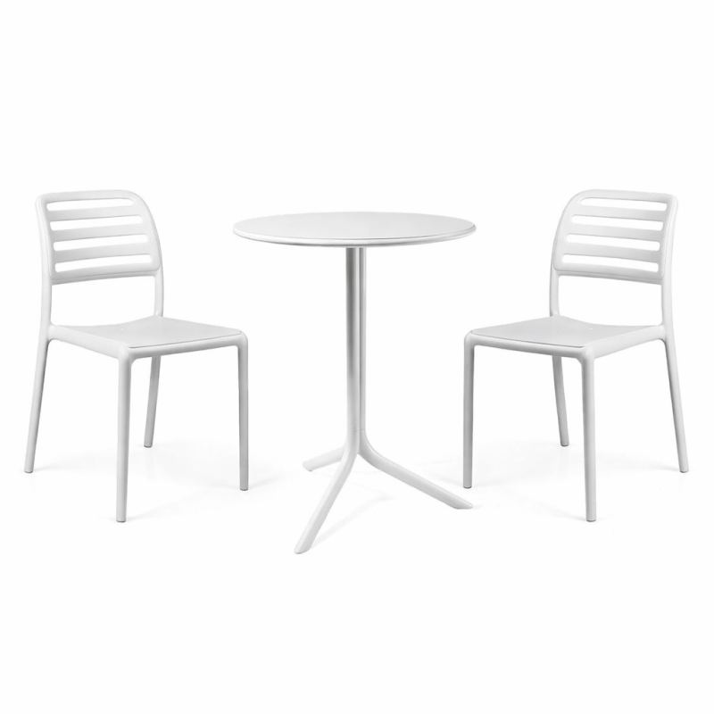 Zestaw stół Spritz + 2 krzesła Costa bianco - Nardi