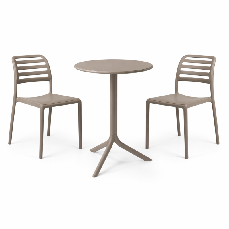 Zestaw stół Spritz + 2 krzesła Costa tortora - Nardi