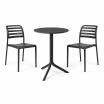 Zestaw stół Spritz + 2 krzesła Costa anthracite - Nardi
