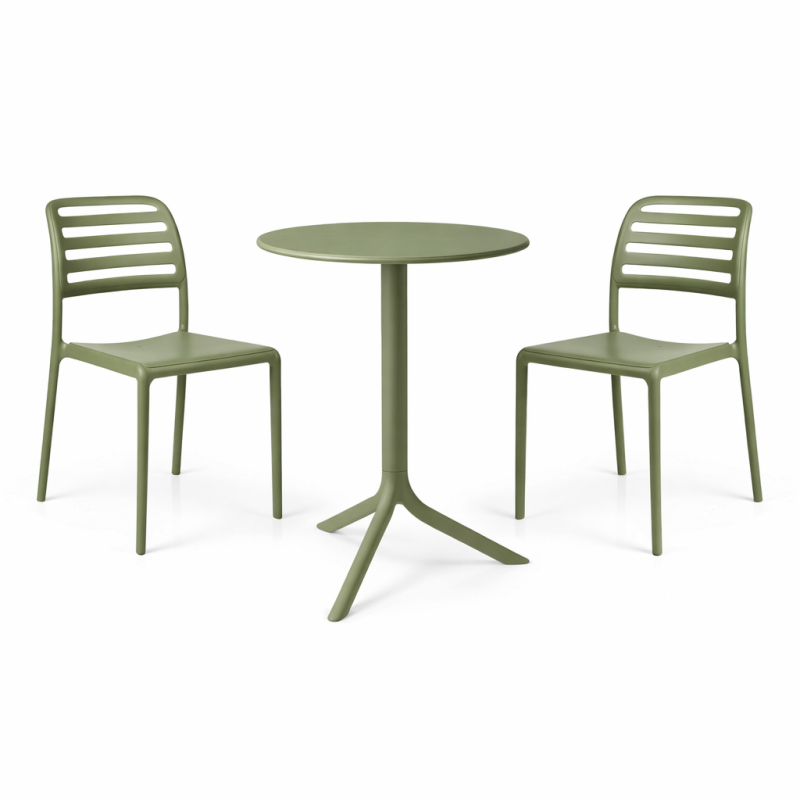 Zestaw stół Spritz + 2 krzesła Costa agave - Nardi