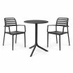 Zestaw stół Spritz + 2 krzesła Costa Arm anthracite - Nardi