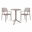 Zestaw stół Spritz + 2 krzesła Costa Arm tortora - Nardi