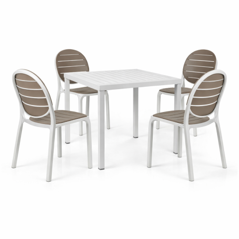 Zestaw stół Cube + 4...