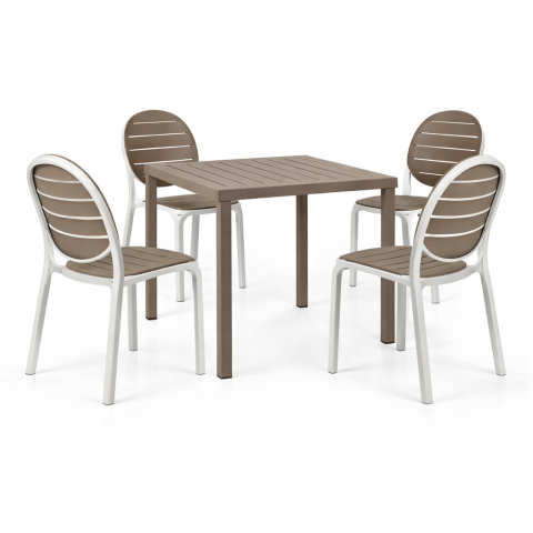 Zestaw stół Cube + 4...