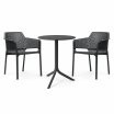 Zestaw stół Spritz + 2 krzesła Net anthracite - Nardi