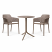 Zestaw stół Spritz + 2 krzesła Net tortora - Nardi