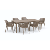 Zestaw stół Rio 140 + 6 krzeseł Net tortora - Nardi