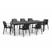 Zestaw stół Rio 140 + 6 krzeseł Tiberina Arm anthracite - Nardi