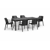 Zestaw stół Rio 140 + 6 krzeseł Tiberina Arm anthracite - Nardi