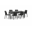 Zestaw stół Rio 140 + 6 krzeseł Tiberina anthracite - Nardi