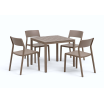 Zestaw stół Cube + 4 krzesła Trill tortora - Nardi