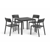Zestaw stół Cube + 4 krzesła Trill anthracite - Nardi