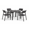 Zestaw stół Cube + 4 krzesła Trill Arm anthracite - Nardi