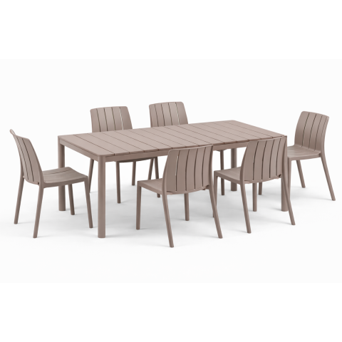 Zestaw stół Tevere 147 + 6...