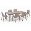 Zestaw stół Tevere 147 + 6 krzeseł Tiberina tortora - Nardi