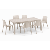 Zestaw stół Tevere 147 + 6 krzeseł Tiberina corda - Nardi