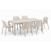 Zestaw stół Tevere 147 + 6 krzeseł Tiberina Arm corda - Nardi