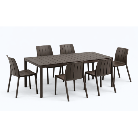 Zestaw stół Tevere 147 + 6...