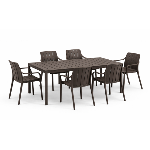 Zestaw stół Tevere 147 + 6...