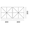 Parasol Doppio 600x300 cm - Greenwood