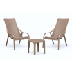 Zestaw stolik kawowy Net 40 + 2 fotele Net Lounge tortora - Nardi