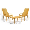 Zestaw stolik kawowy Net + 2 fotele Net Lounge senape - Nardi