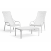 Zestaw stolik kawowy Net + 2 fotele Net Lounge bianco - Nardi