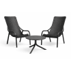 Zestaw stolik kawowy Spritz + 2 fotele Net Lounge anthracite - Nardi