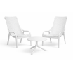 Zestaw stolik kawowy Spritz + 2 fotele Net Lounge bianco - Nardi
