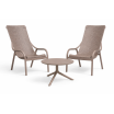 Zestaw stolik kawowy Spritz + 2 fotele Net Lounge tortora - Nardi