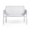 Zestaw stolik kawowy Net + sofa Net Bench i 2 fotele Net Relax bianco - Nardi