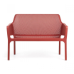 Zestaw stolik kawowy Net + sofa Net Bench i 2 fotele Net Relax corallo - Nardi