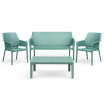 Zestaw stolik kawowy Net + sofa Net Bench i 2 fotele Net Relax salice - Nardi