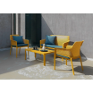 Zestaw stolik kawowy Net + sofa Net Bench i 2 fotele Net Relax salice - Nardi