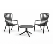 Zestaw stolik kawowy Spritz + 2 fotele Folio anthracite - Nardi