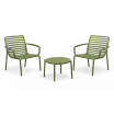 Zestaw stolik kawowy Doga + 2 fotele Doga Relax agave - Nardi