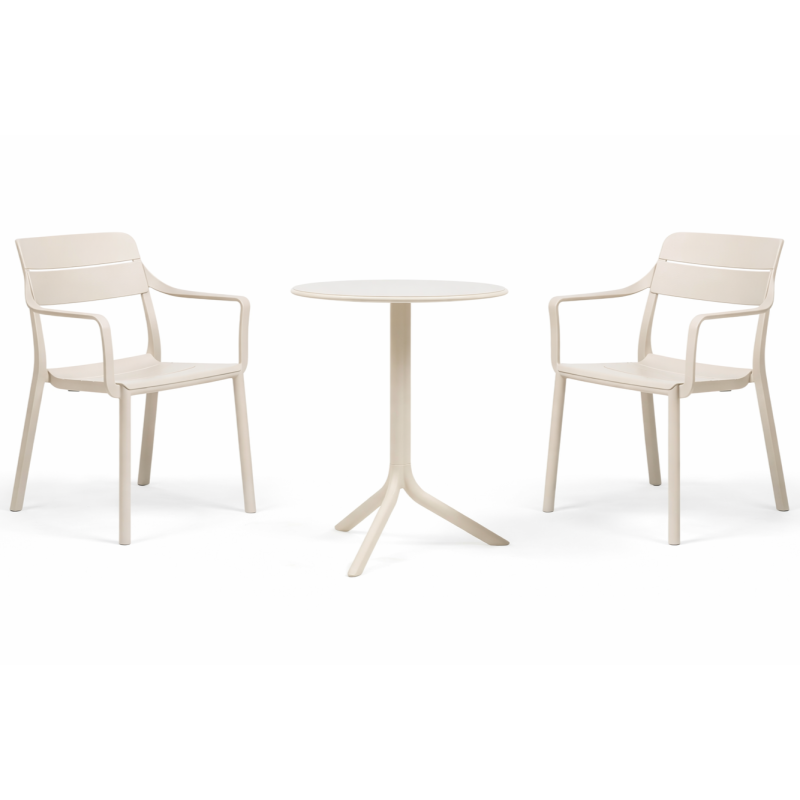 Zestaw stół Spritz + 2 krzesła Cassia Arm corda - Nardi