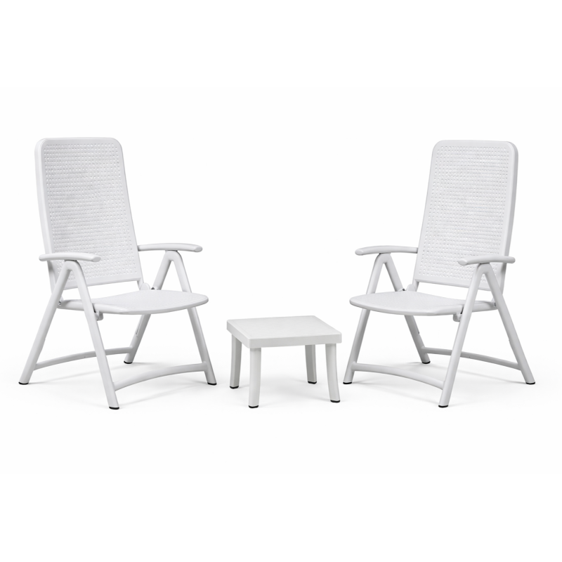 Zestaw stolik Rodi + 2 fotele Darsena bianco - Nardi