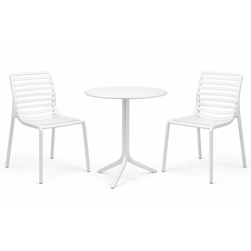 Zestaw stół Spritz + 2 krzesła Doga bianco - Nardi