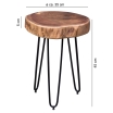 Stolik kawowy Bagli Acacia 35 x 35 cm - Wohnling