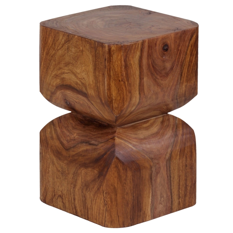 Stolik boczny Hourglass Sheesham 45 cm - Wohnling