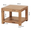 Stolik kawowy Board Acacia 60 x 60 cm - Wohnling