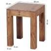 Stolik boczny Side Sheesham 35 x 35 cm - Wohnling