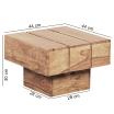 Stolik kawowy Chest Acacia 44 x 44 cm - Wohnling