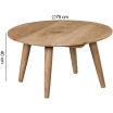 Stolik kawowy Round Acacia 75 cm - Wohnling